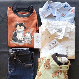 Boys 5 Piece Lot Carter's/Gerber/Garanimals/Children's Place 18-24 Months New